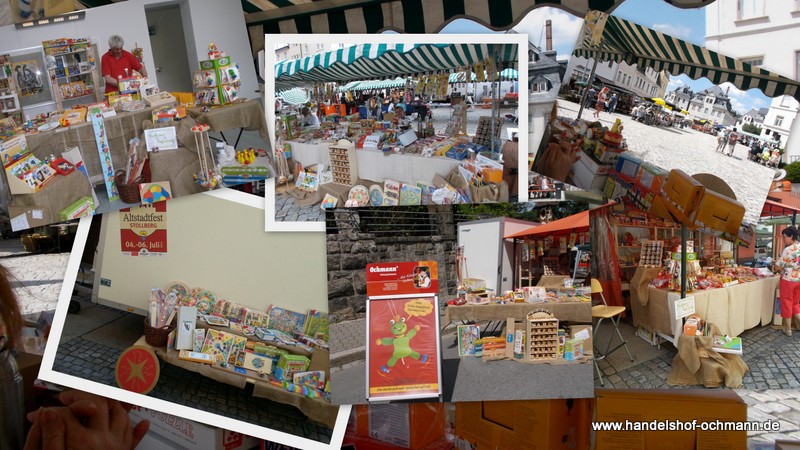 Markt mit Spielzeugständen