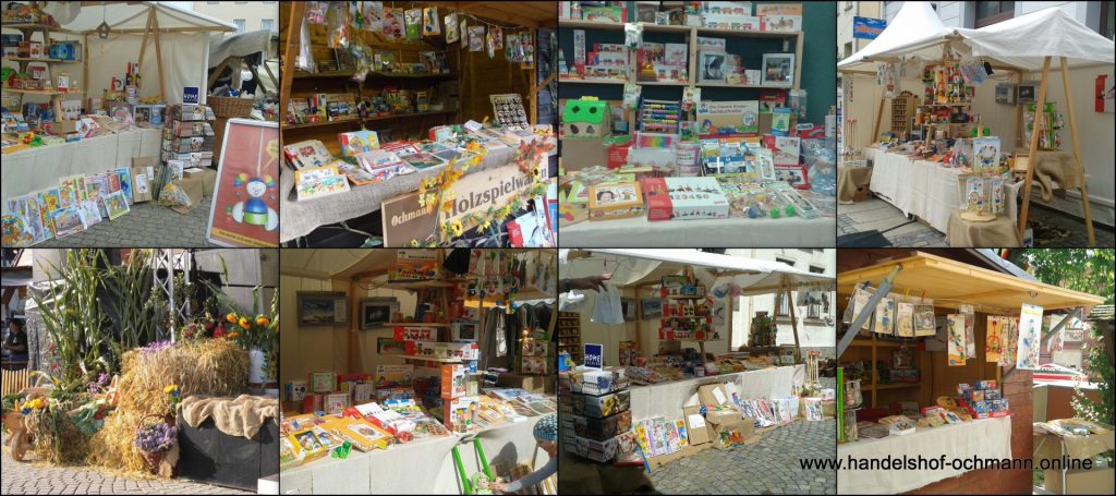 Spielzeugstände auf einem Markt